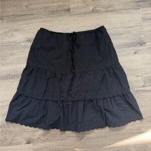 Brandy Melville Black Tiered Cotton Skirt
